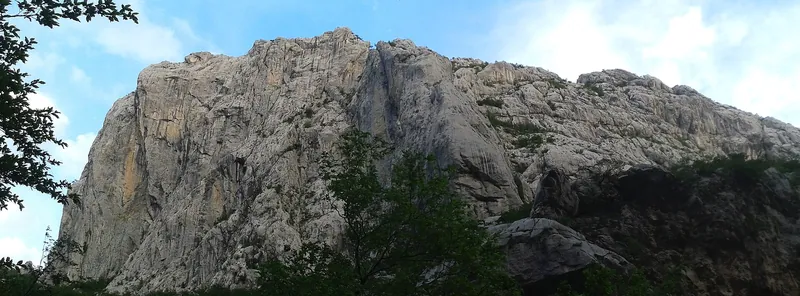 The north face of Anića kuk in Paklenica National Park