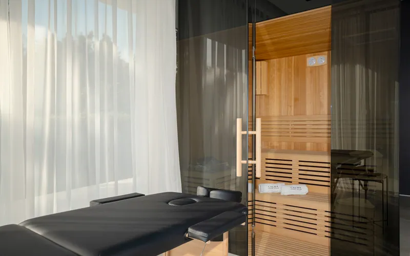 Sauna and wellness room in Villa Calma I
